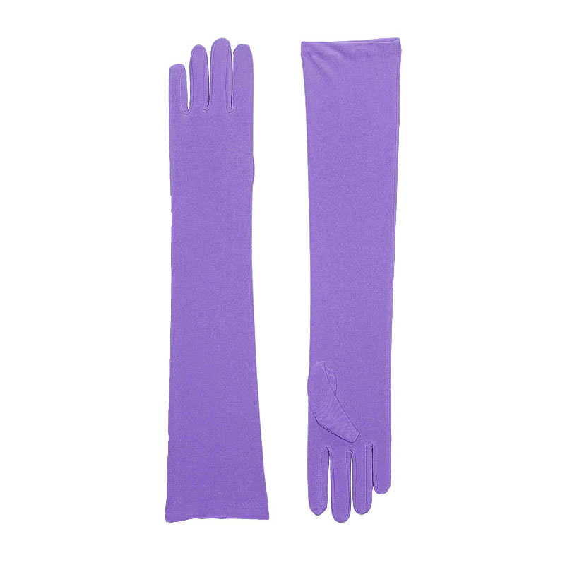 LG39022-Long Satin Gloves Purple