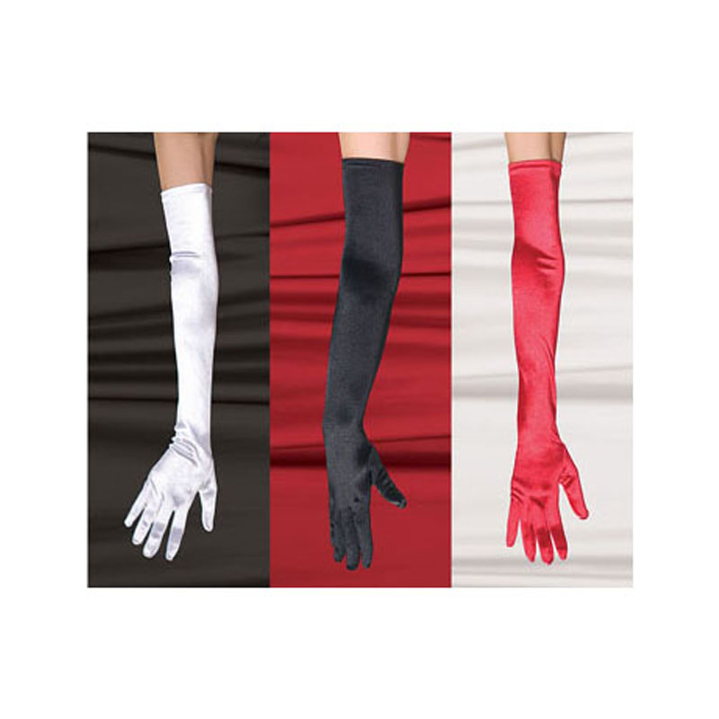 LG39011-Deluxe Satin Lycra Gloves - Elbow Length