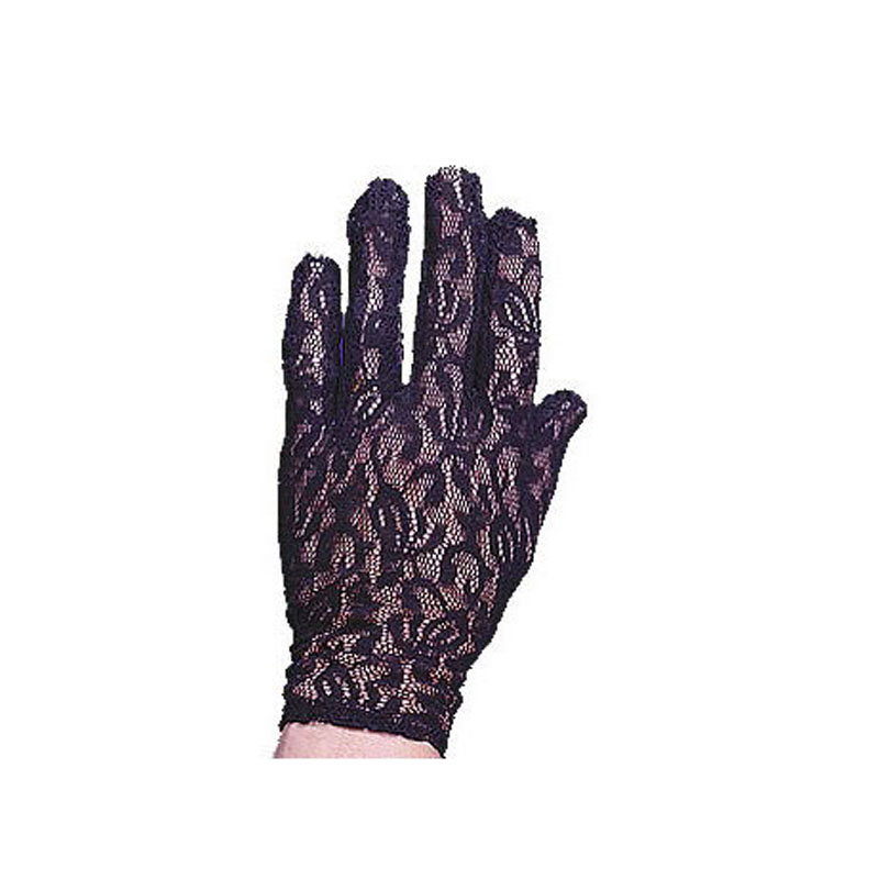LG39008-Black Lace Adult Short Gloves