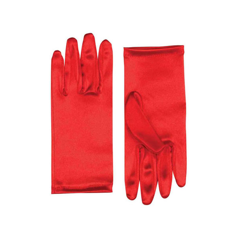 LG39002-9in Satin Gloves - Red