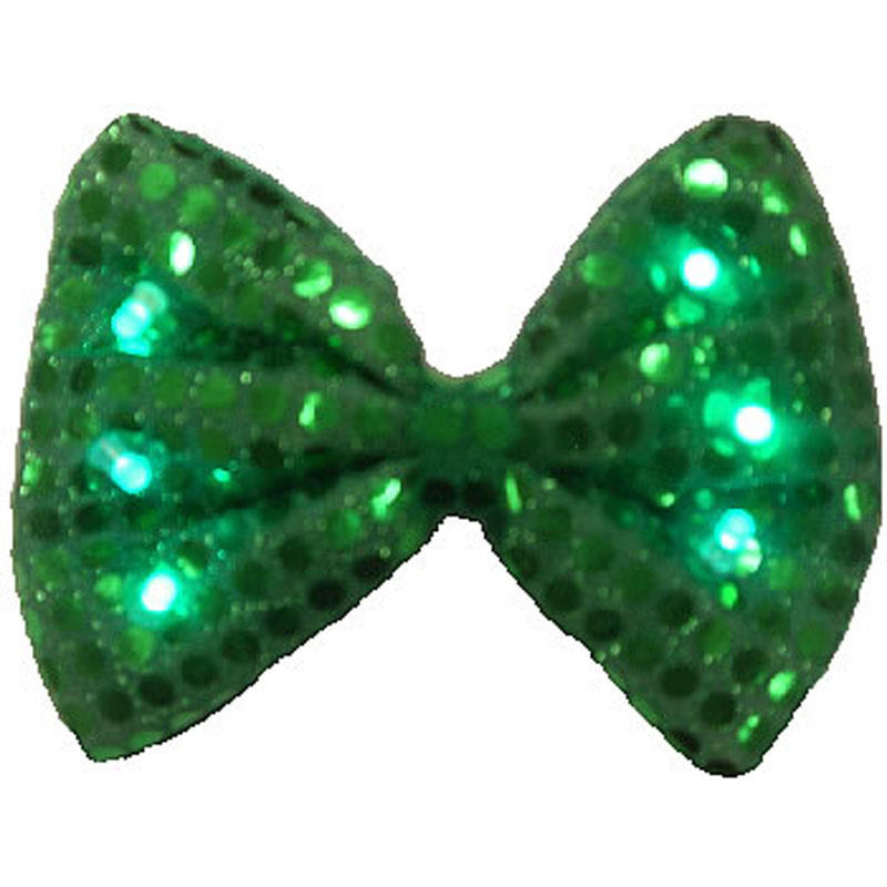 LS7005-Green Sequin Bow Tie