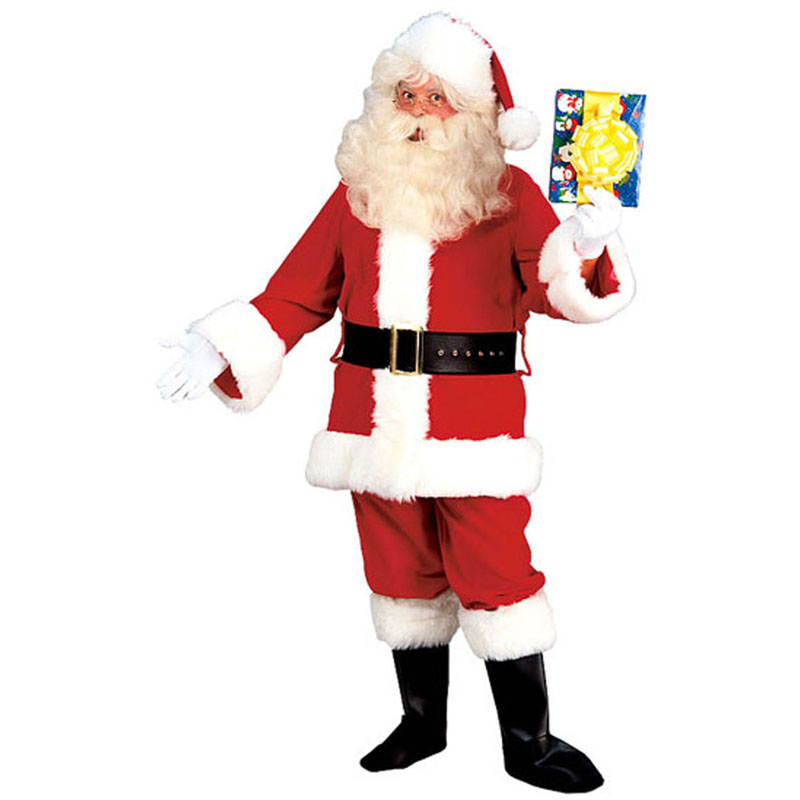 LX3011-Deluxe Plush Santa Claus Suit - Plus Costume