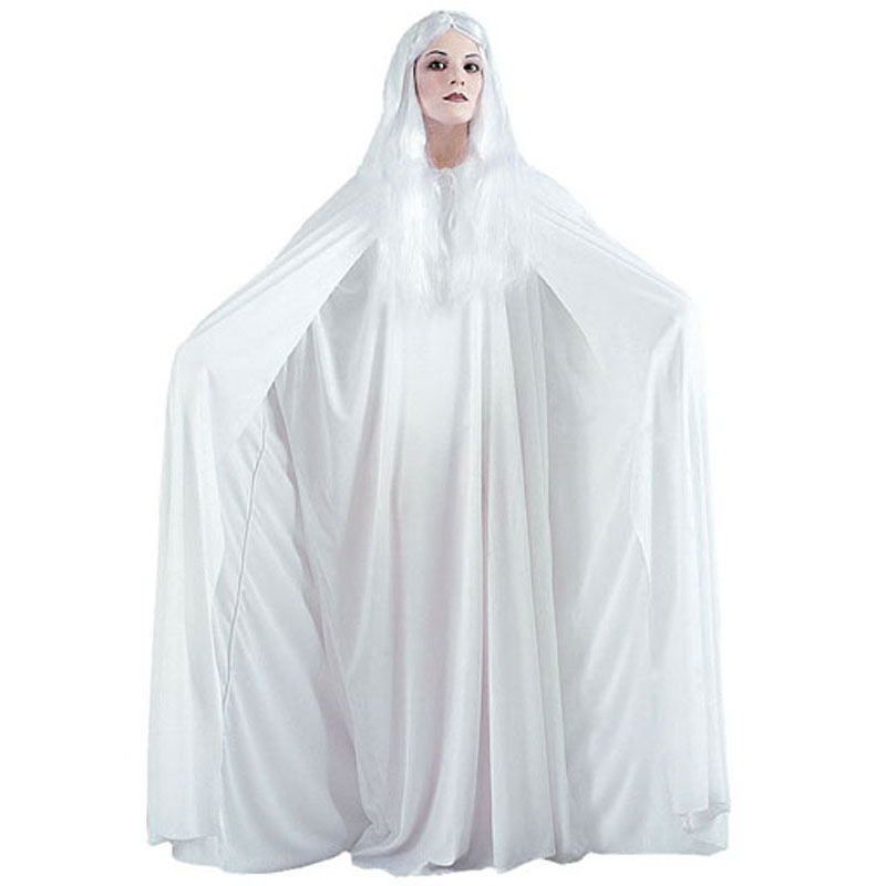LC3023-White Hooded Cape