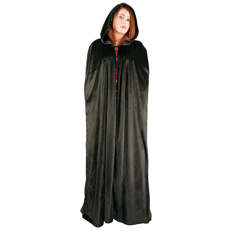 LC3013-Hooded Panne Cape