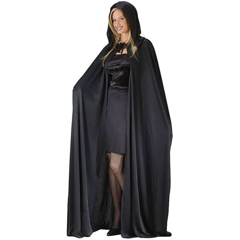 LC3012-Hooded Black Cape