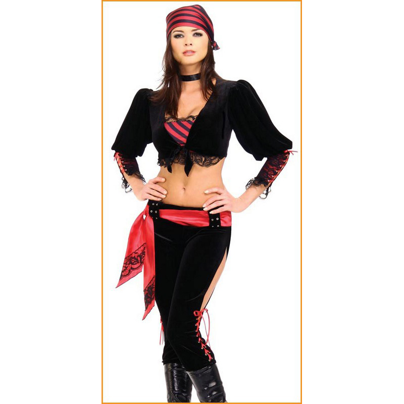 LAL950 Halloween Costumes Fashionista Pirate Girl Costumes