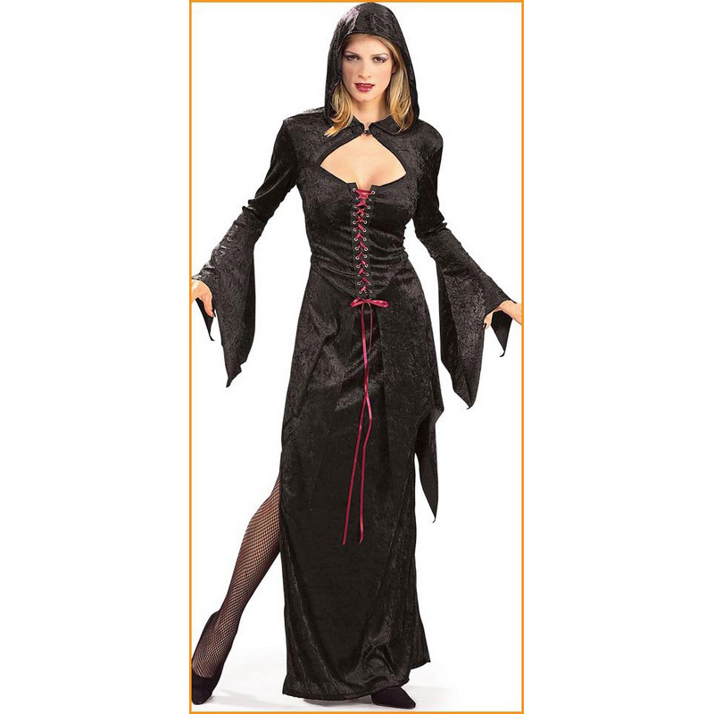 LAL951 Halloween Costumes Gothic Maiden Black Womens Costume
