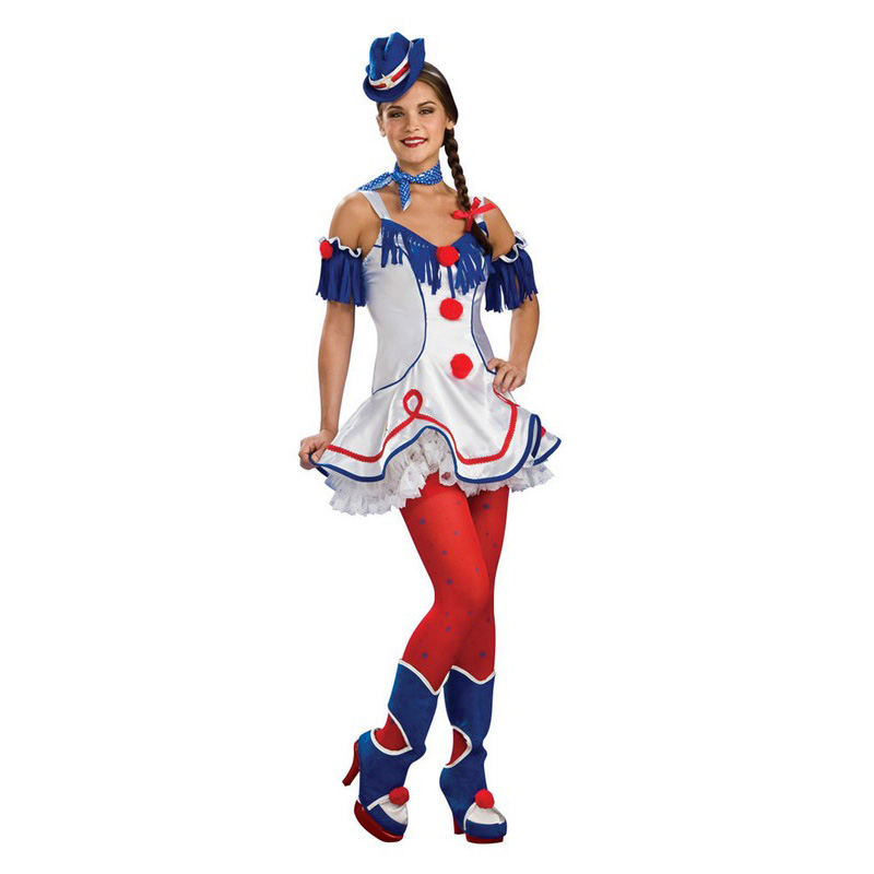 LAL980 Ladies Clown Costumes Rodeo