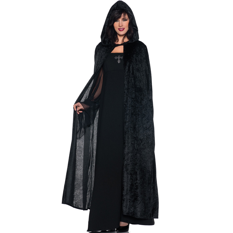 LC3026 Hooded Cloak black