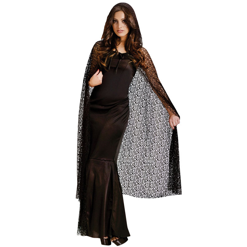 LC3027 Hooded Goth Net Adult Cape