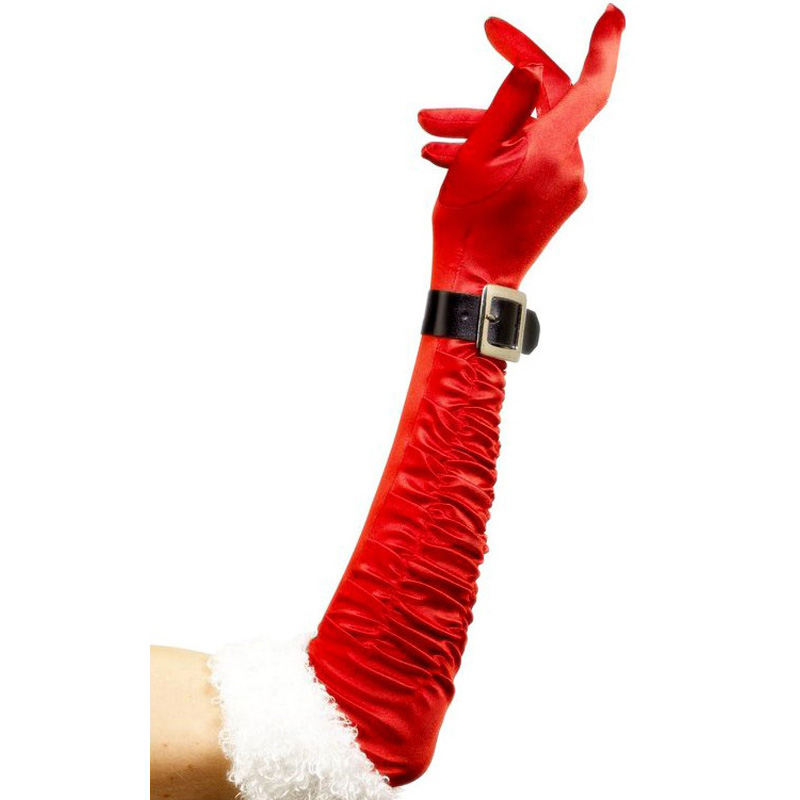 LG39049 Long Santa Gloves Red