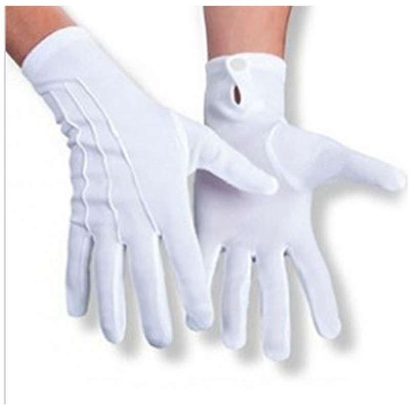 LG39058 Deluxe White Ribbed Gloves