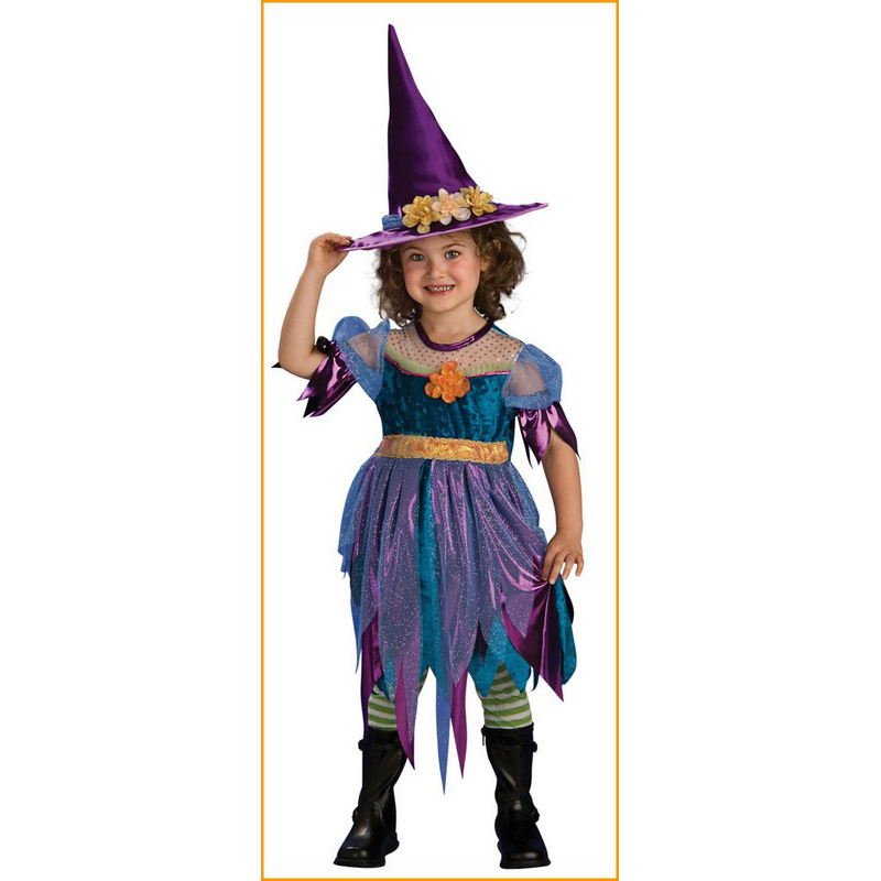 LT070 Halloween Witch Costumes Purple Witch Toddlers
