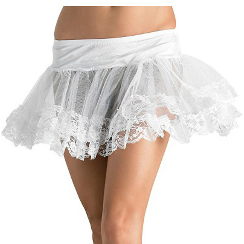 LAT040 Adult White Lace Petticoat