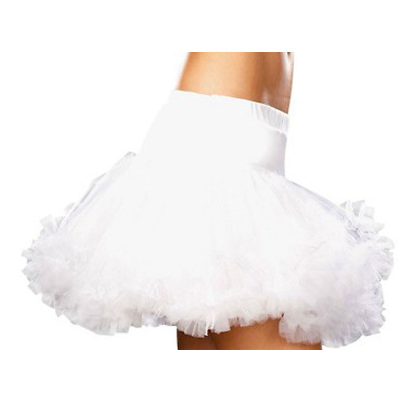 LAT042 Adult White Ruffle Petticoat