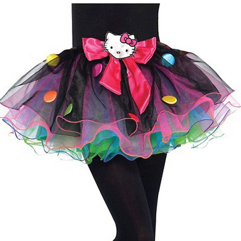 LCT026 Girls Rainbow Hello Kitty Tutu