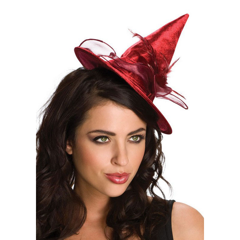 LH3124 Red Witch Halloween Mini Hat