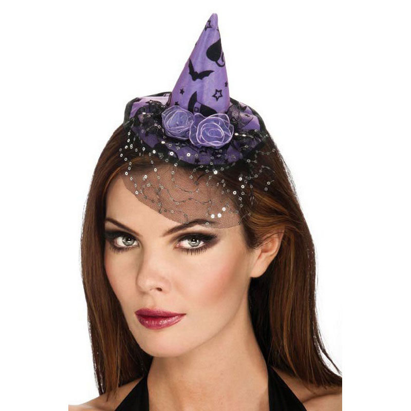 LH3134 Lavender Mini Witch Costume Hat
