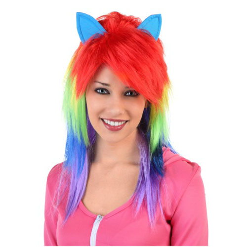 LW4119 rainbow-pony-wig