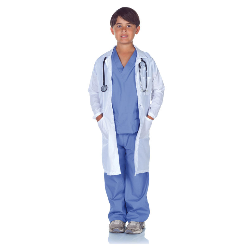 LKB6026 child-doctor-scrubs-with-labcoat